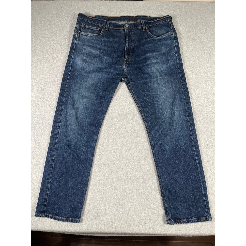 Levis 505 Regular Fit Mens Jeans Blue Denim Straight Leg 40x30 (Actual 40x28)